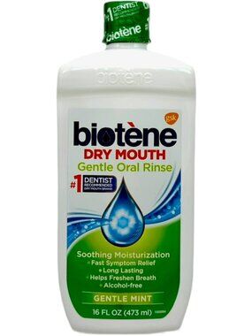 Biotene Dry Mouth Gentle Mint Oral Rinse Mouthwash 16 Oz